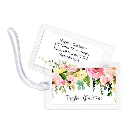 Spring Peonies Luggage Tags